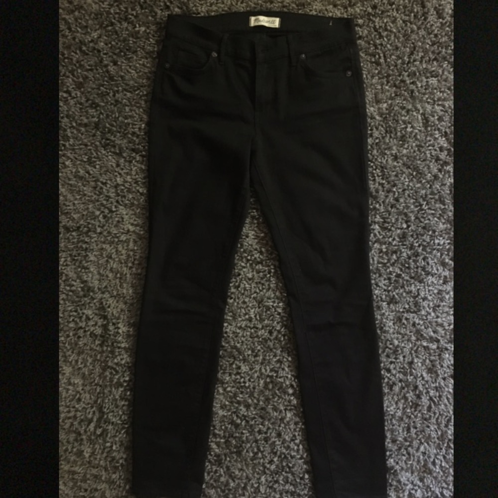Madewell High Rise Black Skinny Jeans
